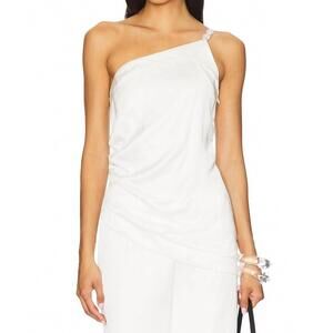 NEW SNDYS. shai one-shoulder top in white